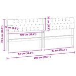 Casa si Gradina - Mobilier - Paturi si accesorii - Accesorii paturi - Tablie de pat tapitata Gri inchis 200 cm Lemn de pin masiv - Infinity.ro