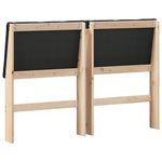 Casa si Gradina - Mobilier - Paturi si accesorii - Accesorii paturi - Tablie de pat tapitata Negru 140 cm Lemn de pin masiv - Infinity.ro