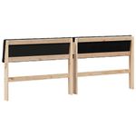 Casa si Gradina - Mobilier - Paturi si accesorii - Accesorii paturi - Tablie de pat tapitata Negru 200 cm Lemn de pin masiv - Infinity.ro