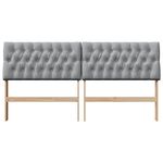 Casa si Gradina - Mobilier - Paturi si accesorii - Accesorii paturi - Tablie de pat tapitata Gri deschis 180 cm Lemn de pin masiv - Infinity.ro