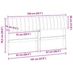 Casa si Gradina - Mobilier - Paturi si accesorii - Accesorii paturi - Tablie de pat tapitata Gri inchis 150 cm Lemn de pin masiv - Infinity.ro