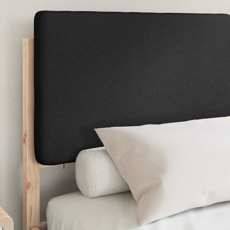 Casa si Gradina - Mobilier - Paturi si accesorii - Paturi - Cadru de pat cu tablie tapitata cu headboard Negru 160 x 200 cm - Infinity.ro