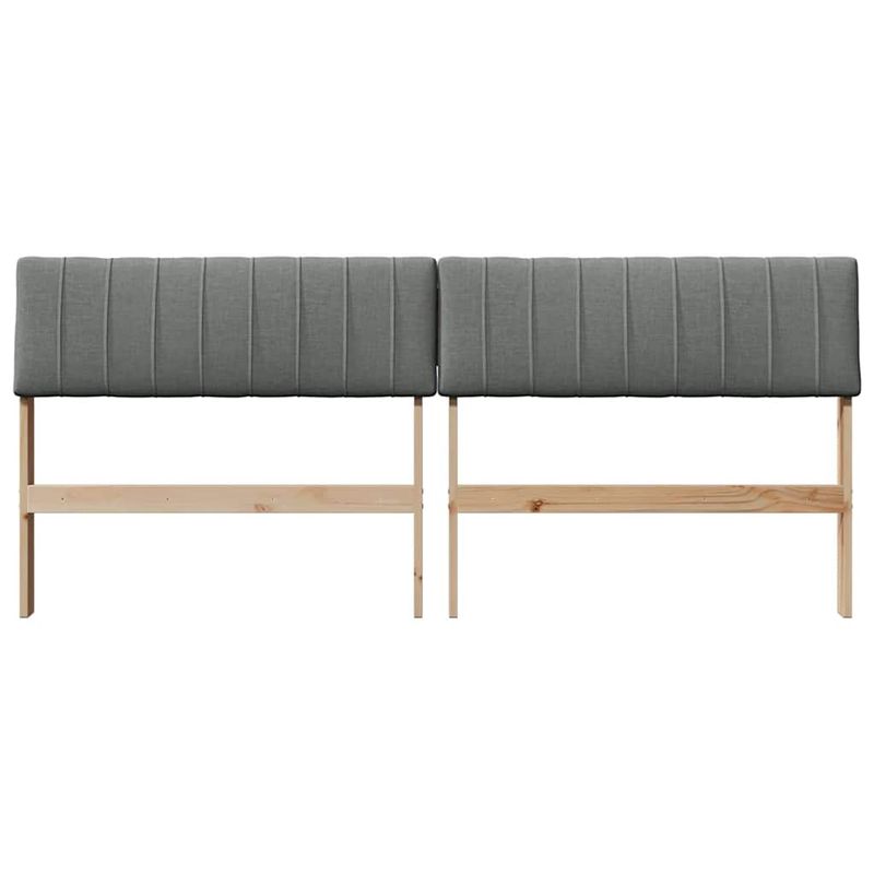 Casa si Gradina - Mobilier - Paturi si accesorii - Accesorii paturi - Tablie de pat tapitata Gri inchis 180 cm Lemn de pin masiv - Infinity.ro