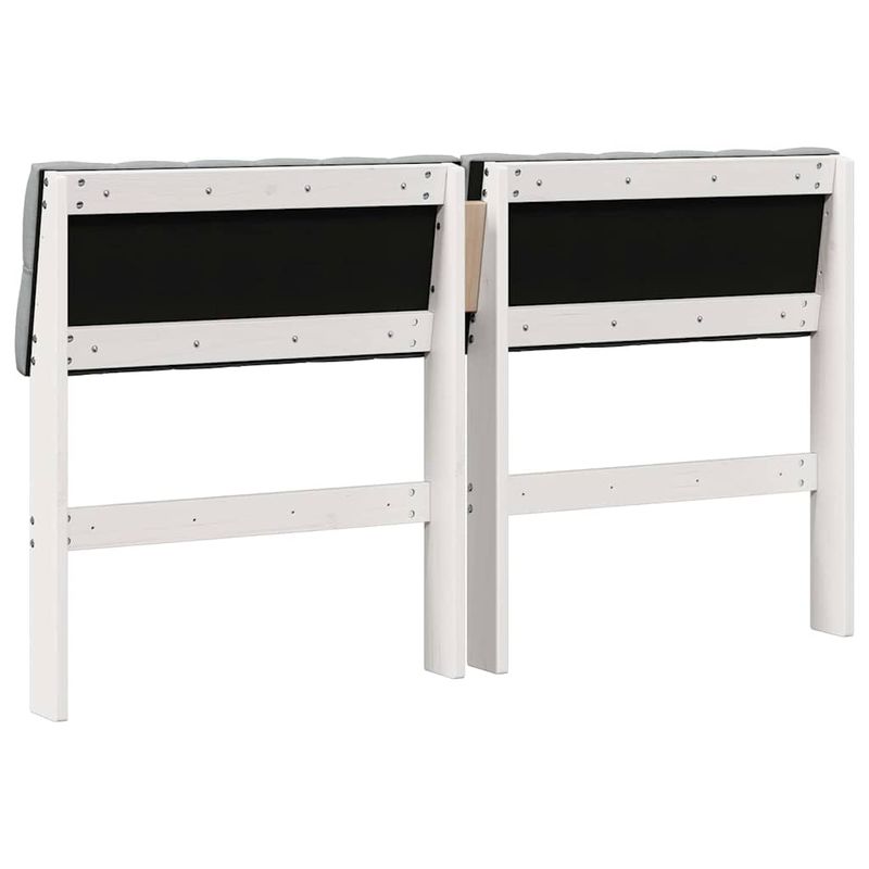 Casa si Gradina - Mobilier - Paturi si accesorii - Accesorii paturi - Tablie de pat tapitata Gri deschis 150 cm Lemn de pin masiv - Infinity.ro