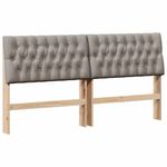 Casa si Gradina - Mobilier - Paturi si accesorii - Accesorii paturi - Tablie de pat tapitata Gri taupe 180 cm Lemn de pin masiv - Infinity.ro
