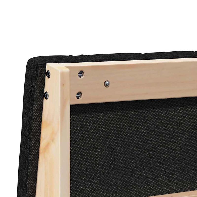 Casa si Gradina - Mobilier - Paturi si accesorii - Accesorii paturi - Tablie de pat tapitata Negru 200 cm Lemn de pin masiv - Infinity.ro