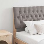 Casa si Gradina - Mobilier - Paturi si accesorii - Accesorii paturi - Tablie de pat tapitata Gri taupe 180 cm Lemn de pin masiv - Infinity.ro