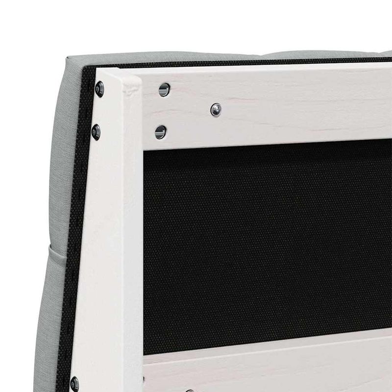 Casa si Gradina - Mobilier - Paturi si accesorii - Accesorii paturi - Tablie de pat tapitata Gri deschis 150 cm Lemn de pin masiv - Infinity.ro