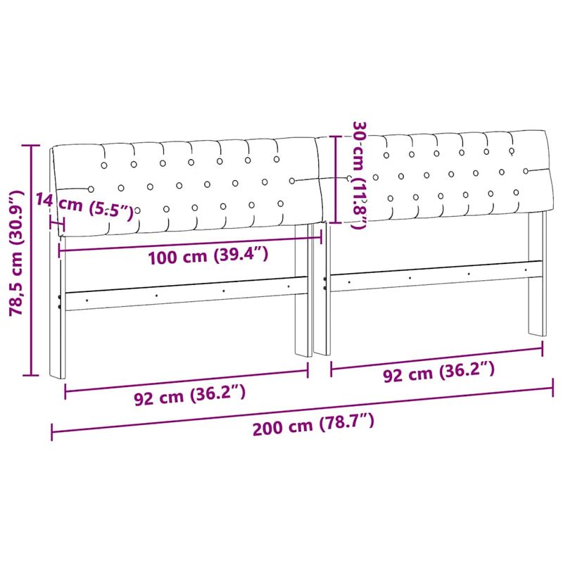 Casa si Gradina - Mobilier - Paturi si accesorii - Accesorii paturi - Tablie de pat tapitata Gri deschis 200 cm Lemn de pin masiv - Infinity.ro