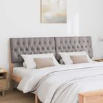 Casa si Gradina - Mobilier - Paturi si accesorii - Accesorii paturi - Tablie de pat tapitata Gri taupe 180 cm Lemn de pin masiv - Infinity.ro
