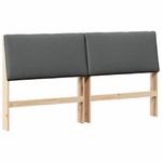 Casa si Gradina - Mobilier - Paturi si accesorii - Accesorii paturi - Tablie de pat tapitata Gri inchis 200 cm Lemn de pin masiv - Infinity.ro