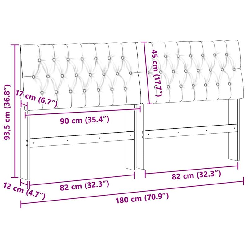 Casa si Gradina - Mobilier - Paturi si accesorii - Accesorii paturi - Tablie de pat tapitata Gri deschis 180 cm Lemn de pin masiv - Infinity.ro