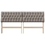 Casa si Gradina - Mobilier - Paturi si accesorii - Accesorii paturi - Tablie de pat tapitata Gri taupe 180 cm Lemn de pin masiv - Infinity.ro