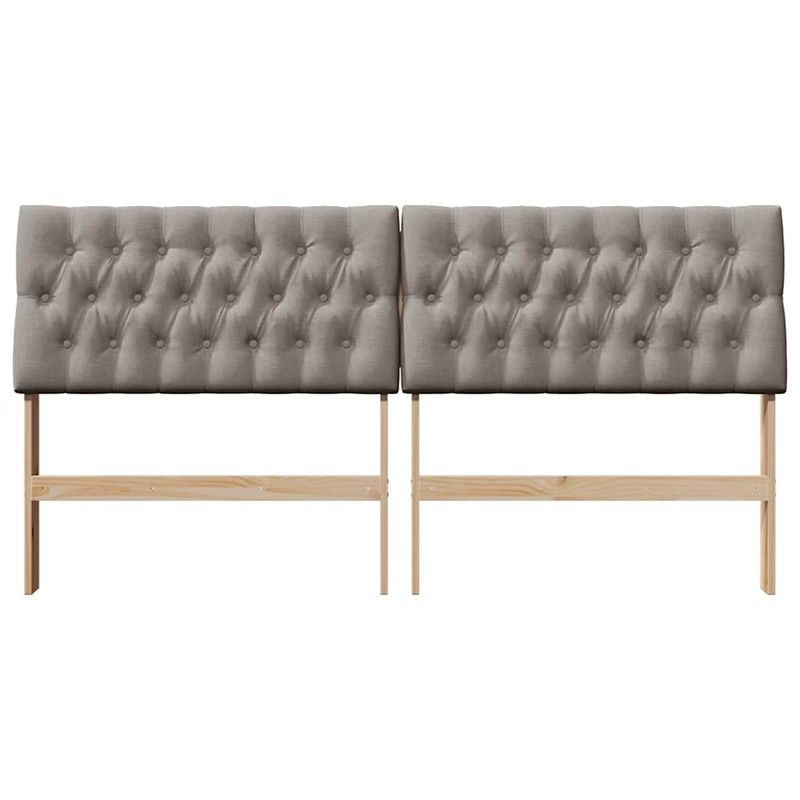 Casa si Gradina - Mobilier - Paturi si accesorii - Accesorii paturi - Tablie de pat tapitata Gri taupe 180 cm Lemn de pin masiv - Infinity.ro