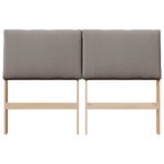 Casa si Gradina - Mobilier - Paturi si accesorii - Accesorii paturi - Tablie de pat tapitata Gri taupe 140 cm Lemn de pin masiv - Infinity.ro