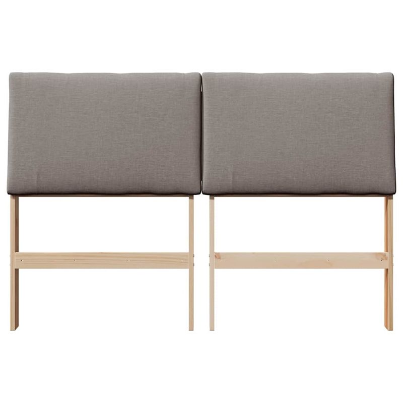 Casa si Gradina - Mobilier - Paturi si accesorii - Accesorii paturi - Tablie de pat tapitata Gri taupe 140 cm Lemn de pin masiv - Infinity.ro