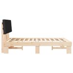 Casa si Gradina - Mobilier - Paturi si accesorii - Paturi - Cadru de pat cu tablie tapitata cu headboard Negru 140 x 190 cm - Infinity.ro