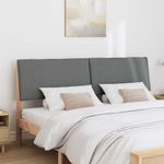 Casa si Gradina - Mobilier - Paturi si accesorii - Accesorii paturi - Tablie de pat tapitata Gri inchis 200 cm Lemn de pin masiv - Infinity.ro