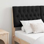 Casa si Gradina - Mobilier - Paturi si accesorii - Accesorii paturi - Tablie de pat tapitata Negru 140 cm Lemn de pin masiv - Infinity.ro