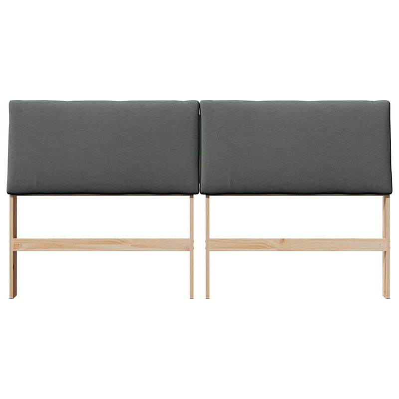 Casa si Gradina - Mobilier - Paturi si accesorii - Accesorii paturi - Tablie de pat tapitata Gri inchis 200 cm Lemn de pin masiv - Infinity.ro