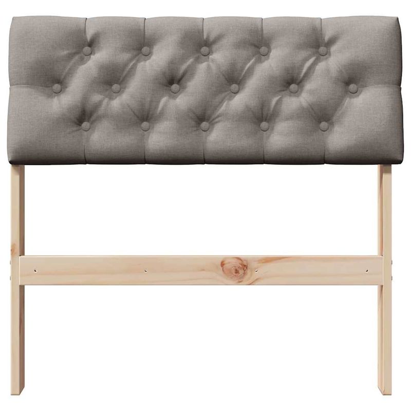 Casa si Gradina - Mobilier - Paturi si accesorii - Accesorii paturi - Tablie de pat tapitata Gri taupe 75 cm Lemn de pin masiv - Infinity.ro
