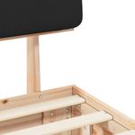 Casa si Gradina - Mobilier - Paturi si accesorii - Paturi - Cadru de pat cu tablie tapitata cu headboard Negru 140 x 190 cm - Infinity.ro