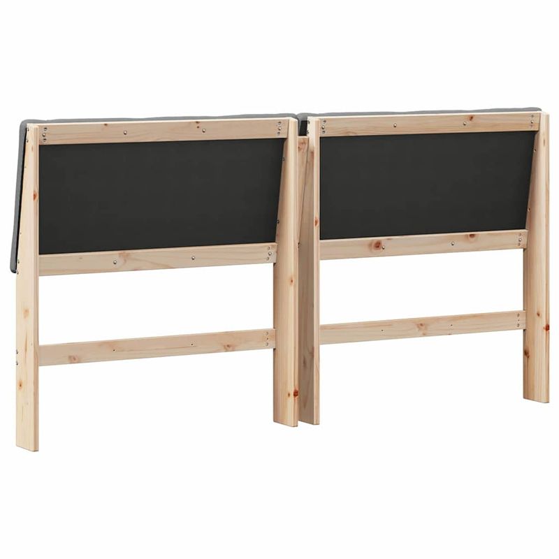 Casa si Gradina - Mobilier - Paturi si accesorii - Accesorii paturi - Tablie de pat tapitata Gri inchis 200 cm Lemn de pin masiv - Infinity.ro