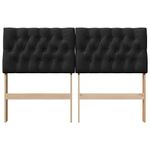 Casa si Gradina - Mobilier - Paturi si accesorii - Accesorii paturi - Tablie de pat tapitata Negru 140 cm Lemn de pin masiv - Infinity.ro
