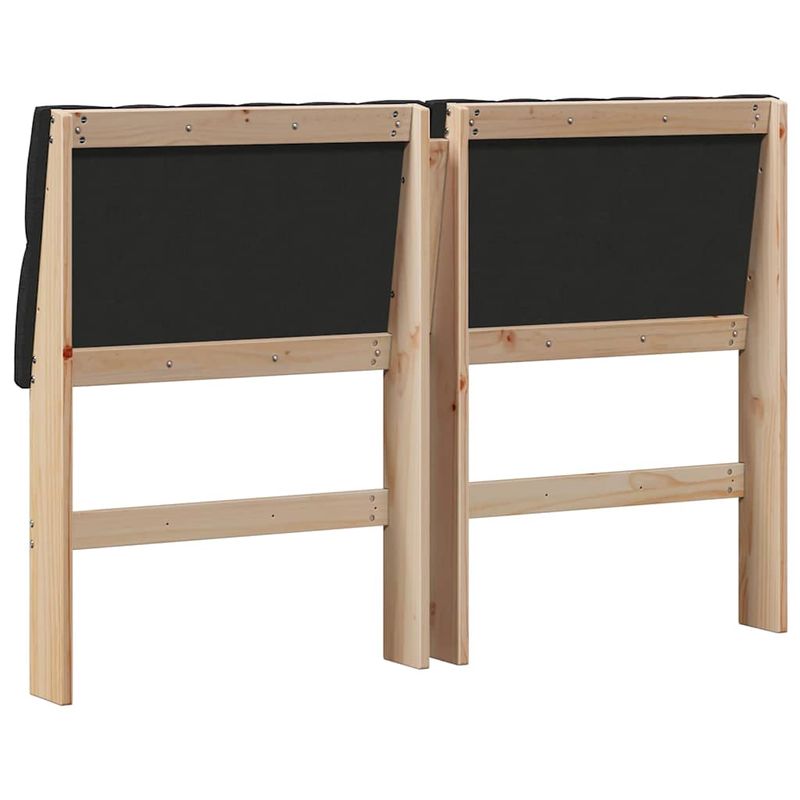 Casa si Gradina - Mobilier - Paturi si accesorii - Accesorii paturi - Tablie de pat tapitata Negru 140 cm Lemn de pin masiv - Infinity.ro