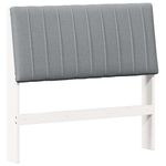 Casa si Gradina - Mobilier - Paturi si accesorii - Accesorii paturi - Tablie de pat tapitata Gri deschis 100 cm Lemn de pin masiv - Infinity.ro