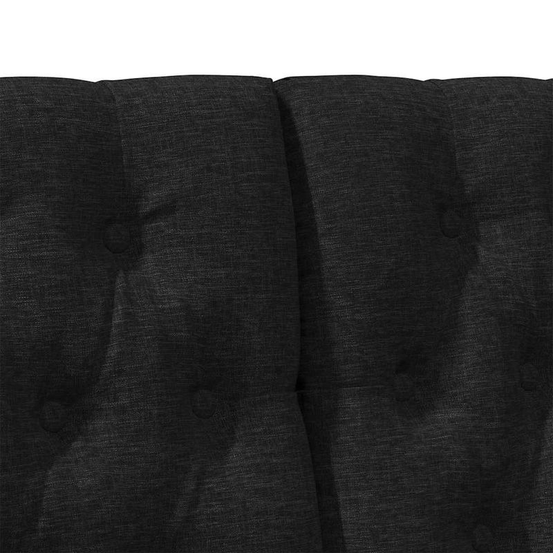 Casa si Gradina - Mobilier - Paturi si accesorii - Accesorii paturi - Tablie de pat tapitata Negru 140 cm Lemn de pin masiv - Infinity.ro