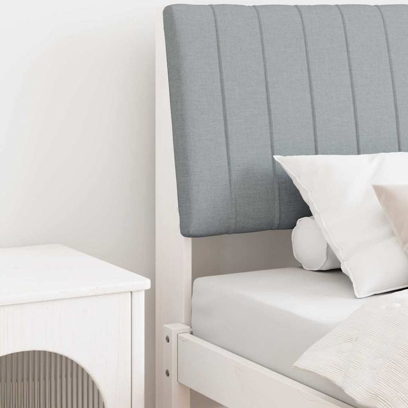 Casa si Gradina - Mobilier - Paturi si accesorii - Accesorii paturi - Tablie de pat tapitata Gri deschis 100 cm Lemn de pin masiv - Infinity.ro