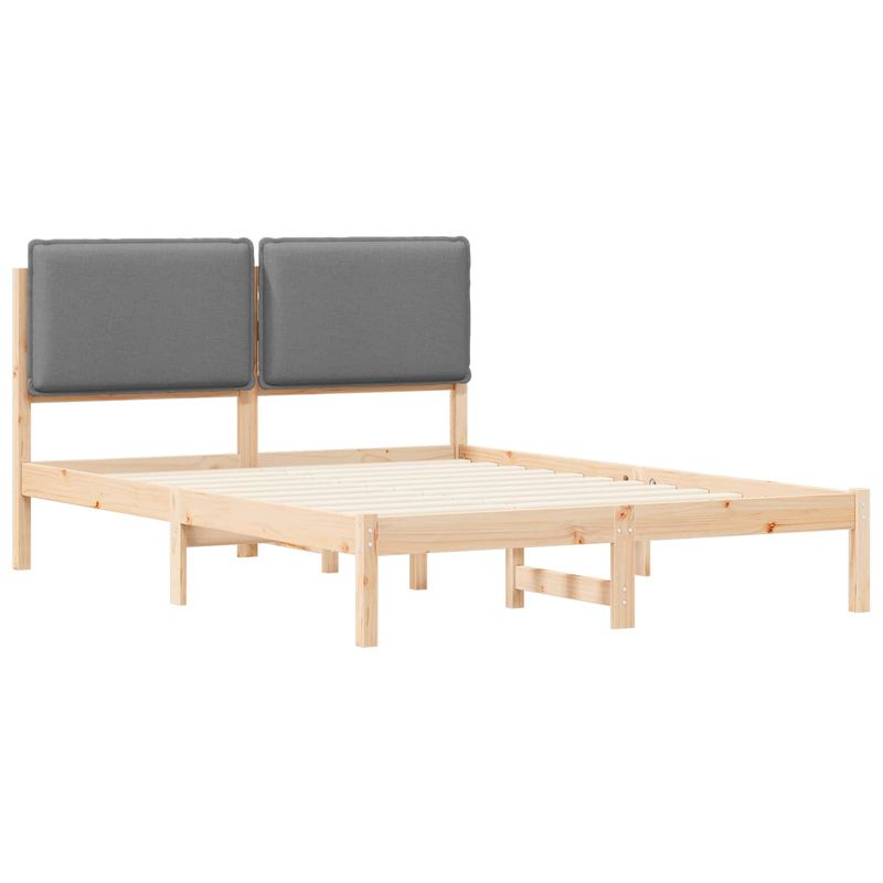 Casa si Gradina - Mobilier - Paturi si accesorii - Paturi - Cadru de pat cu tablie tapitata Gri deschis 120 x 190 cm - Infinity.ro