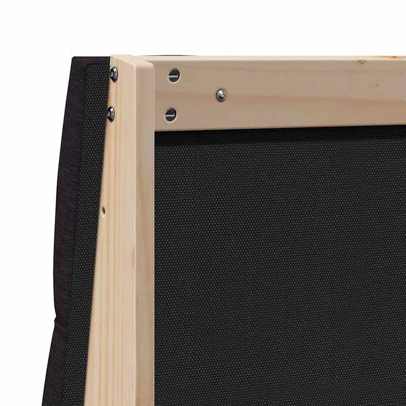 Casa si Gradina - Mobilier - Paturi si accesorii - Accesorii paturi - Tablie de pat tapitata Negru 140 cm Lemn de pin masiv - Infinity.ro