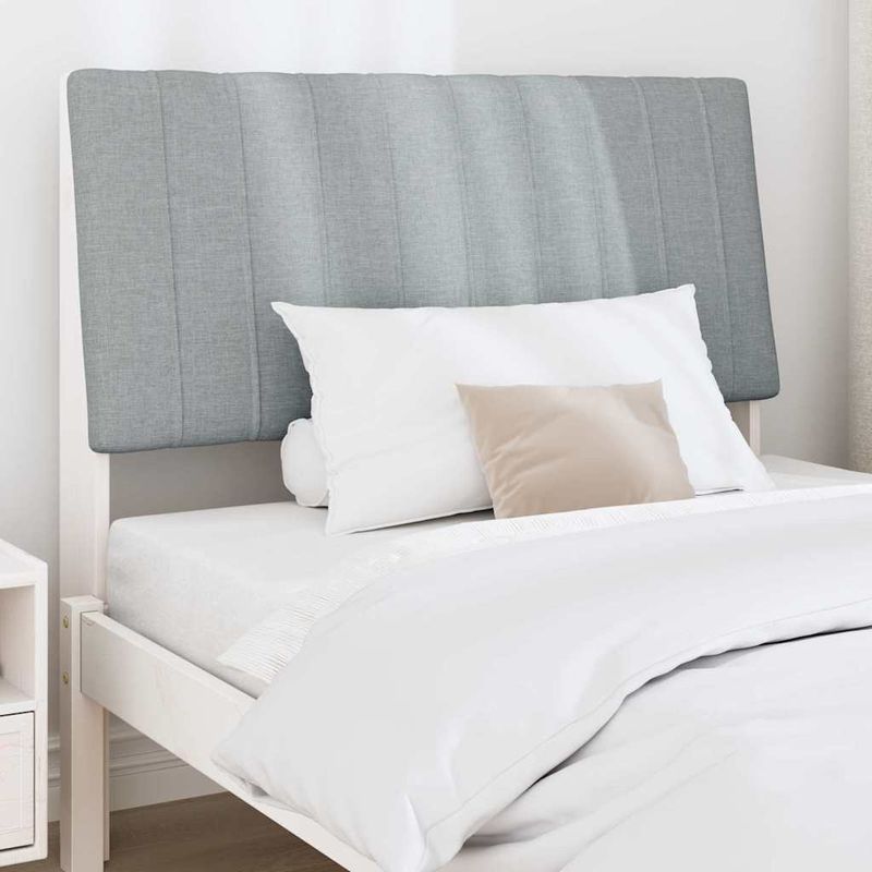 Casa si Gradina - Mobilier - Paturi si accesorii - Accesorii paturi - Tablie de pat tapitata Gri deschis 100 cm Lemn de pin masiv - Infinity.ro