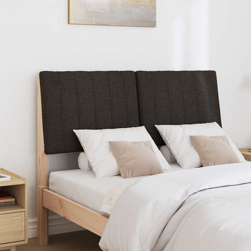 Casa si Gradina - Mobilier - Paturi si accesorii - Accesorii paturi - Tablie de pat tapitata Negru 120 cm Lemn de pin masiv - Infinity.ro