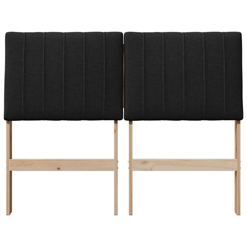 Casa si Gradina - Mobilier - Paturi si accesorii - Accesorii paturi - Tablie de pat tapitata Negru 120 cm Lemn de pin masiv - Infinity.ro