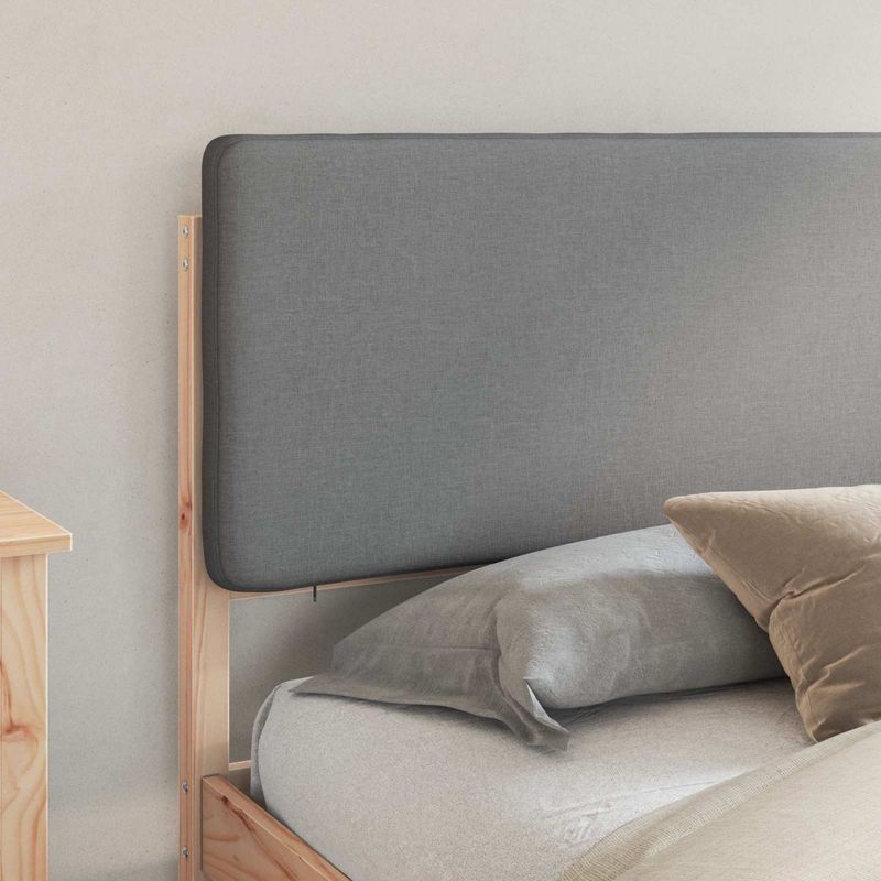 Casa si Gradina - Mobilier - Paturi si accesorii - Paturi - Cadru de pat cu tablie tapitata Gri deschis 180 x 200 cm - Infinity.ro