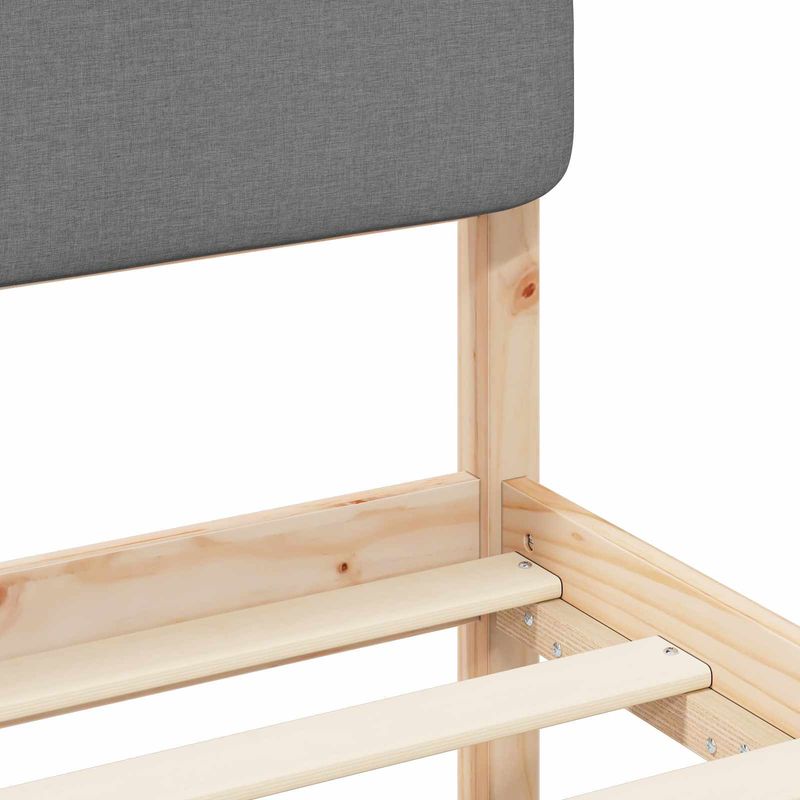 Casa si Gradina - Mobilier - Paturi si accesorii - Paturi - Cadru de pat cu tablie tapitata Gri deschis 140 x 190 cm - Infinity.ro