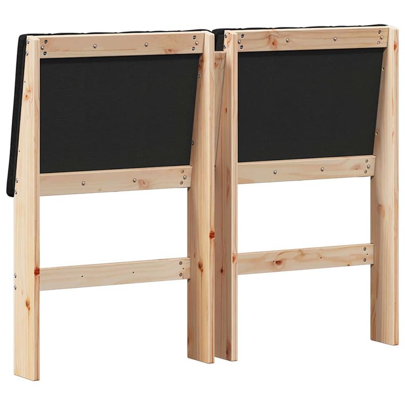 Casa si Gradina - Mobilier - Paturi si accesorii - Accesorii paturi - Tablie de pat tapitata Negru 120 cm Lemn de pin masiv - Infinity.ro