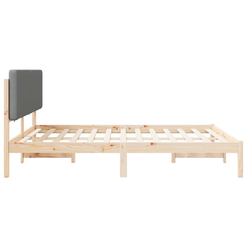 Casa si Gradina - Mobilier - Paturi si accesorii - Paturi - Cadru de pat cu tablie tapitata Gri deschis 180 x 200 cm - Infinity.ro