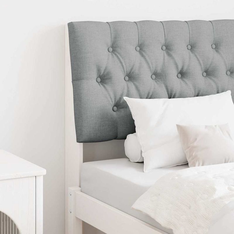 Casa si Gradina - Mobilier - Paturi si accesorii - Accesorii paturi - Tablie de pat tapitata Gri deschis 80 cm Lemn de pin masiv - Infinity.ro
