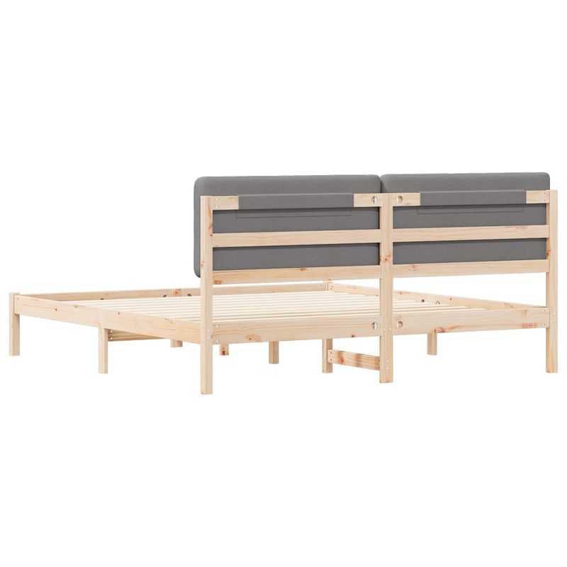 Casa si Gradina - Mobilier - Paturi si accesorii - Paturi - Cadru de pat cu tablie tapitata Gri deschis 180 x 200 cm - Infinity.ro