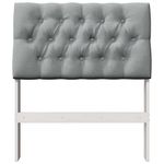 Casa si Gradina - Mobilier - Paturi si accesorii - Accesorii paturi - Tablie de pat tapitata Gri deschis 80 cm Lemn de pin masiv - Infinity.ro