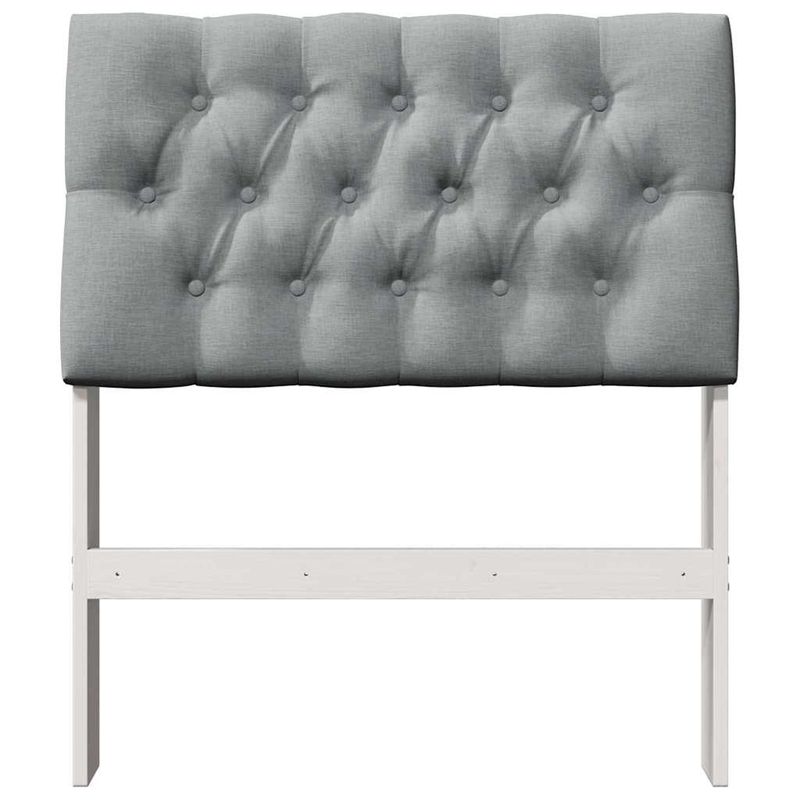 Casa si Gradina - Mobilier - Paturi si accesorii - Accesorii paturi - Tablie de pat tapitata Gri deschis 80 cm Lemn de pin masiv - Infinity.ro
