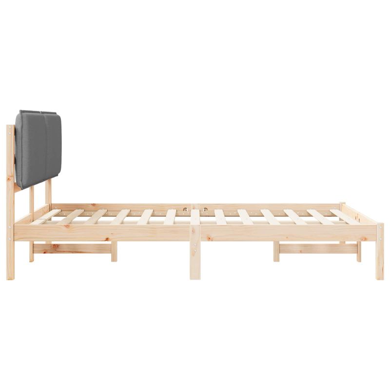 Casa si Gradina - Mobilier - Paturi si accesorii - Paturi - Cadru de pat cu tablie tapitata Gri deschis 150 x 200 cm - Infinity.ro