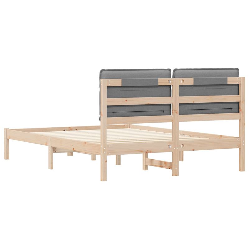 Casa si Gradina - Mobilier - Paturi si accesorii - Paturi - Cadru de pat cu tablie tapitata Gri deschis 150 x 200 cm - Infinity.ro