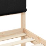 Casa si Gradina - Mobilier - Paturi si accesorii - Paturi - Cadru de pat cu tablie tapitata cu headboard Negru 140 x 200 cm - Infinity.ro