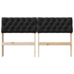 Casa si Gradina - Mobilier - Paturi si accesorii - Accesorii paturi - Tablie de pat tapitata Negru 140 cm Lemn de pin masiv - Infinity.ro