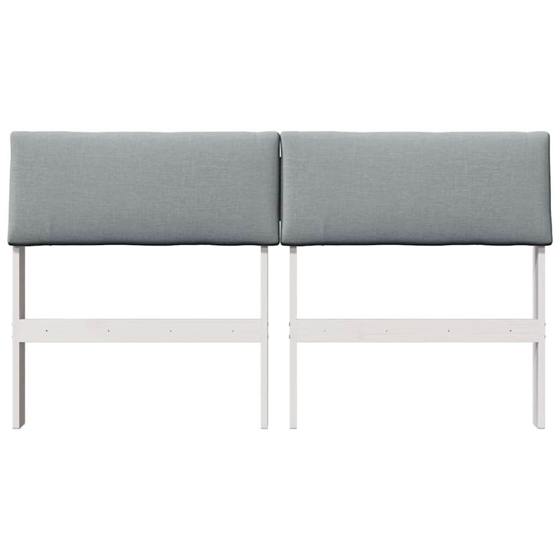 Casa si Gradina - Mobilier - Paturi si accesorii - Accesorii paturi - Tablie de pat tapitata Gri deschis 140 cm Lemn de pin masiv - Infinity.ro